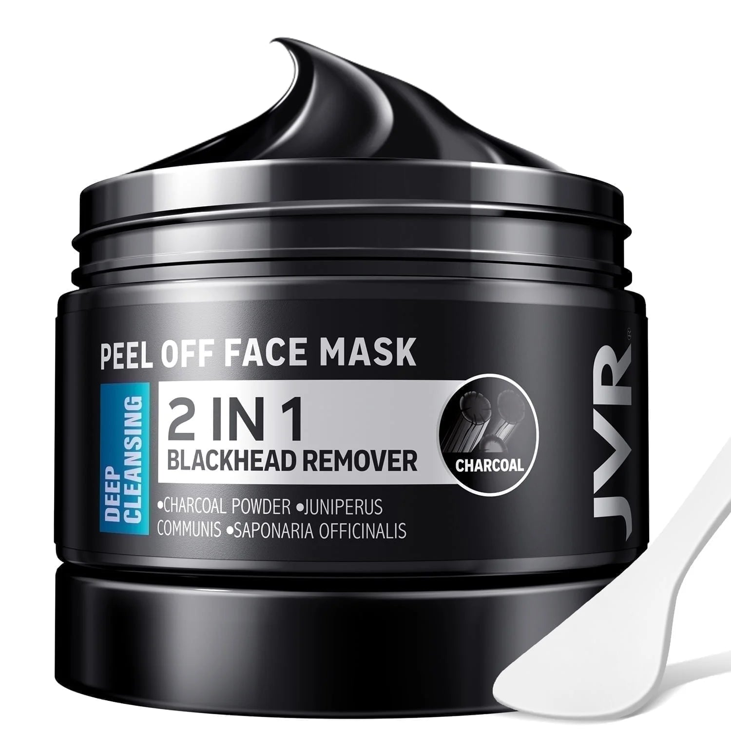 2-in-1 Blackhead Remover Peel-Off Mask for Men - Deep Cleansing Facial Mask with Small Spoon, 8.46 Oz
